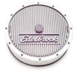 1965-73 EDELBROCK 14" ALUMINUM AIR CLEANER - Fits 5-1/8” diameter carburetors.